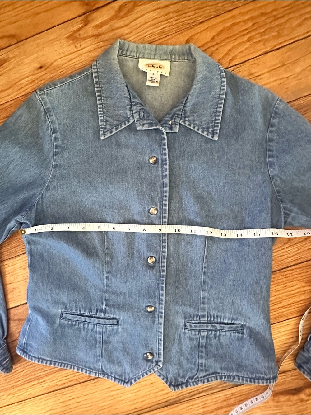 Talbots Classic Blue Denim Button-Front Jacket - Picture 4 of 5